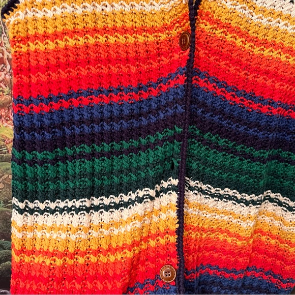 Vintage Cambridge Country Store Dry Goods multicolor rainbow knit sweater vest - Picture 4 of 10